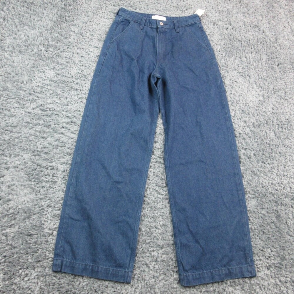 Abercrombie & Fitch Jeans Womens 26 2R Blue Denim Curve Love Wide Leg 28x31* NWT